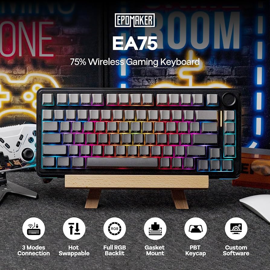 EA75 メカニカルキーボード 75%レイアウトEPOMAKER Amazon.com: EPOMAKER EA75 75% RGB Gaming Mechanical Keyboard